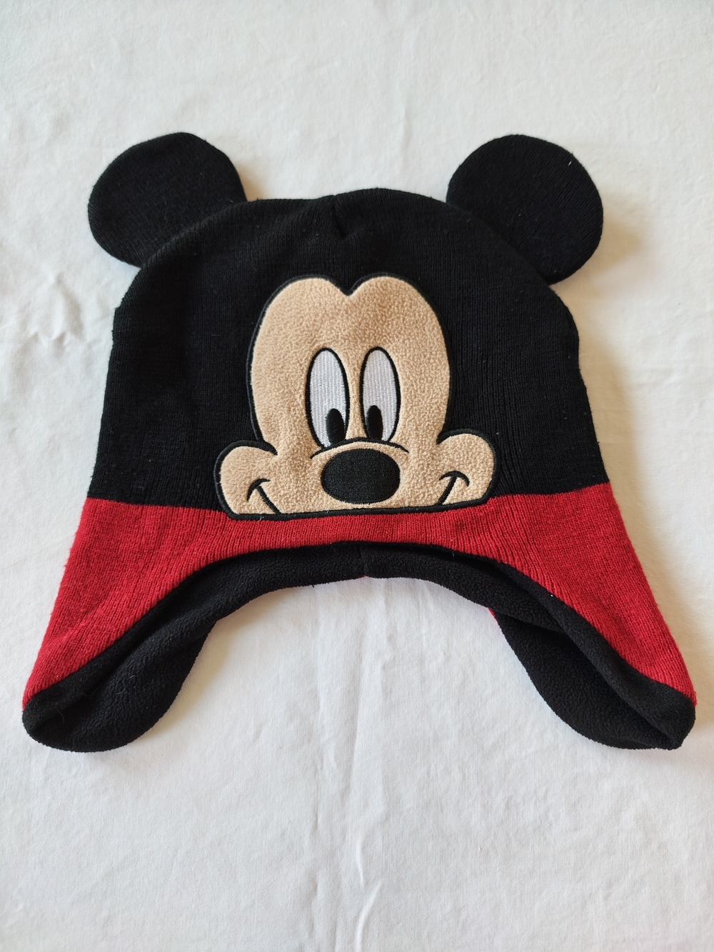 Disney Mickey Mouse Black & Red Earflap Kids Hat